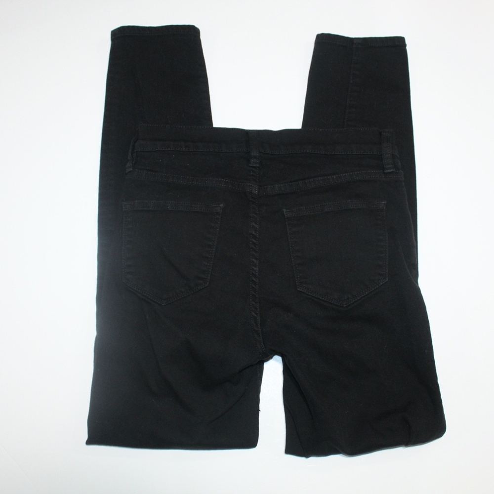 J. Crew 9" High Rise Skinny Stretch Jeans Black 27